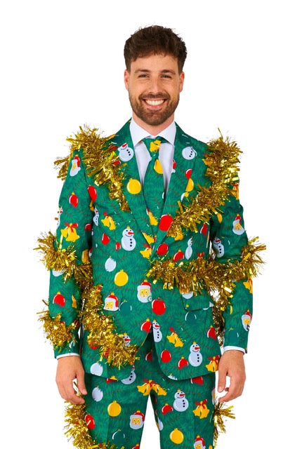 Ugly Christmas Suit - Festive Green Deco Suit for Men Suitmeister Ugly Christmas Suit - Festive Green Deco Suit for Men Suitmeister