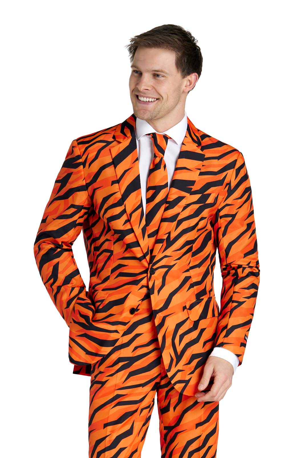 Tiger suit Unleash Your Wild Side with Orange Elegance – Suitmeister