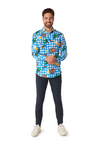 October Check Blue - Octoberfest shirt