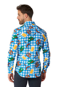 October Check Blue - Octoberfest shirt