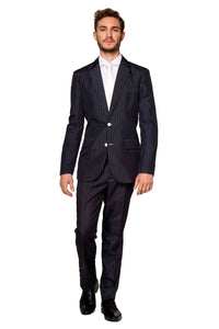 Gangster Pinstripe Black