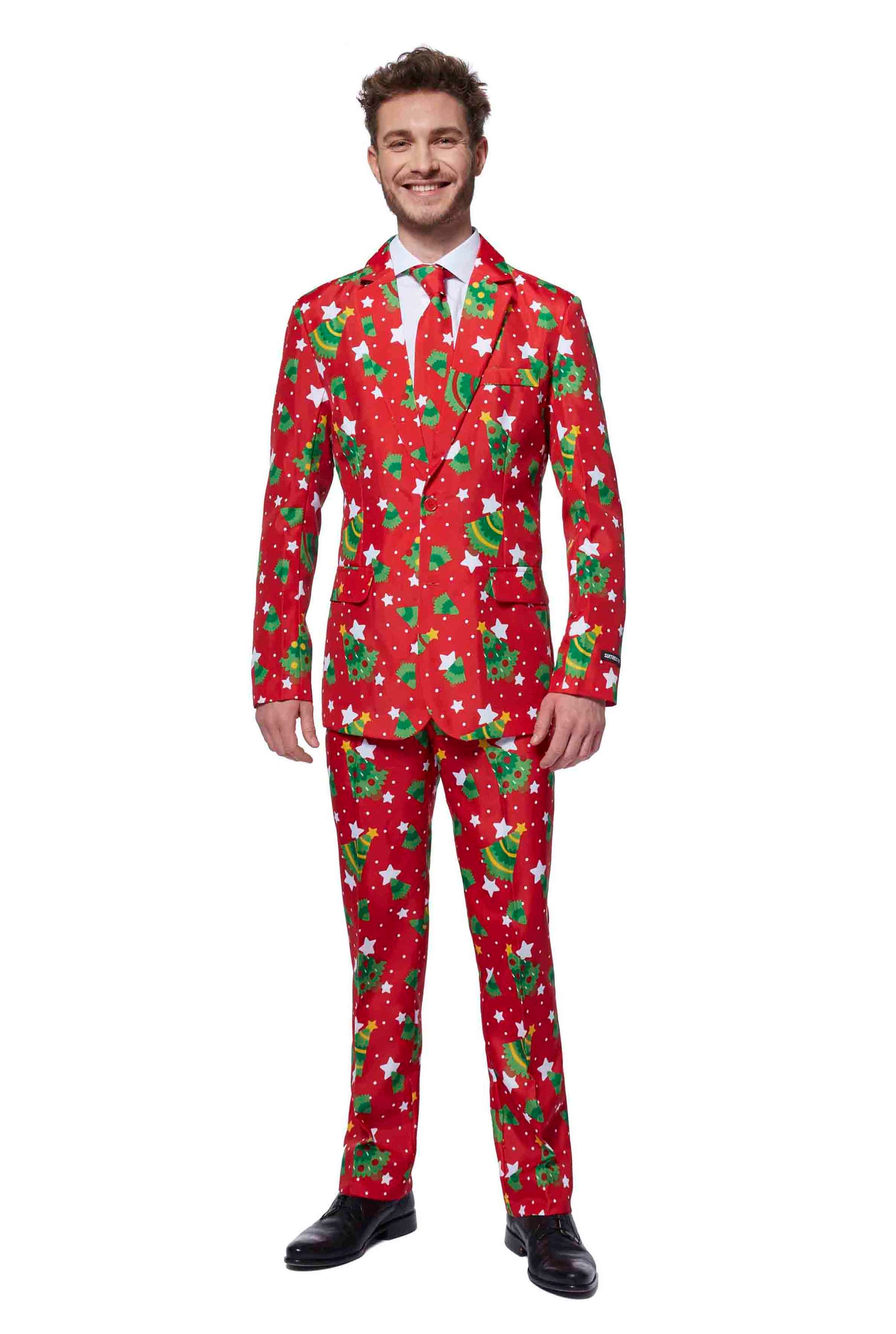 Christmas Trees Stars Red - Christmas suit