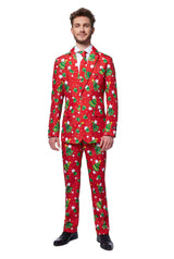 Christmas Trees Stars Red - Christmas suit