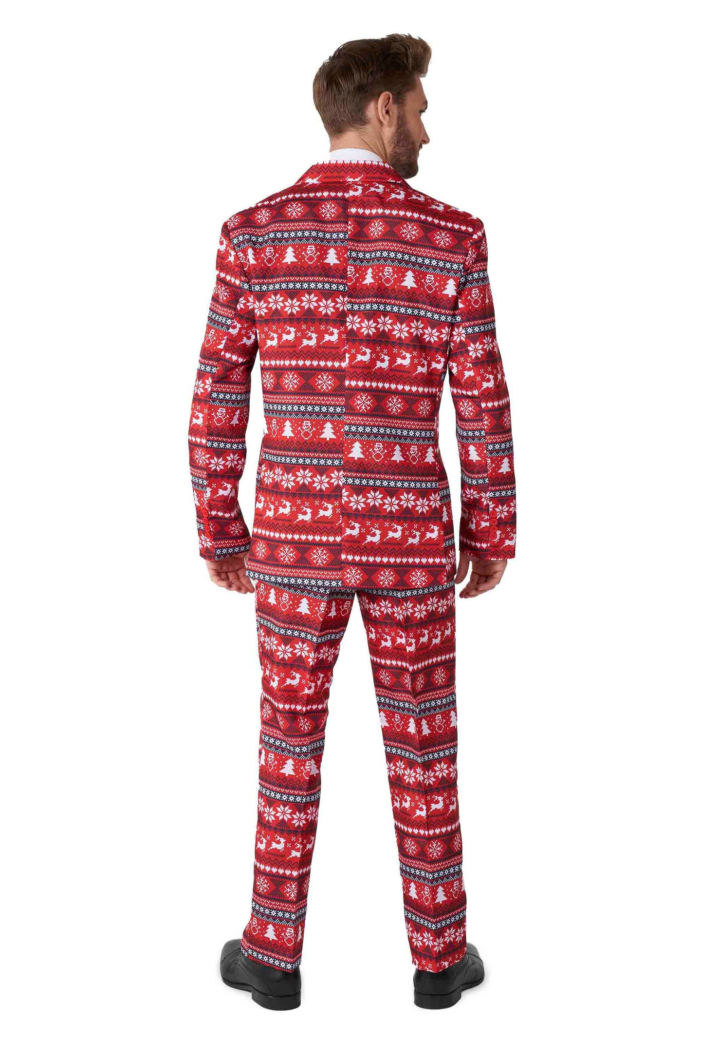 Nordic Pixel Red - Christmas suit