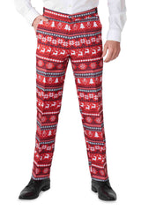 Nordic Pixel Red - Christmas suit
