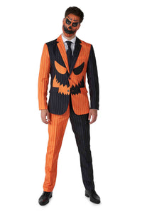 Jack-O Pinstripe Black - Halloween suit