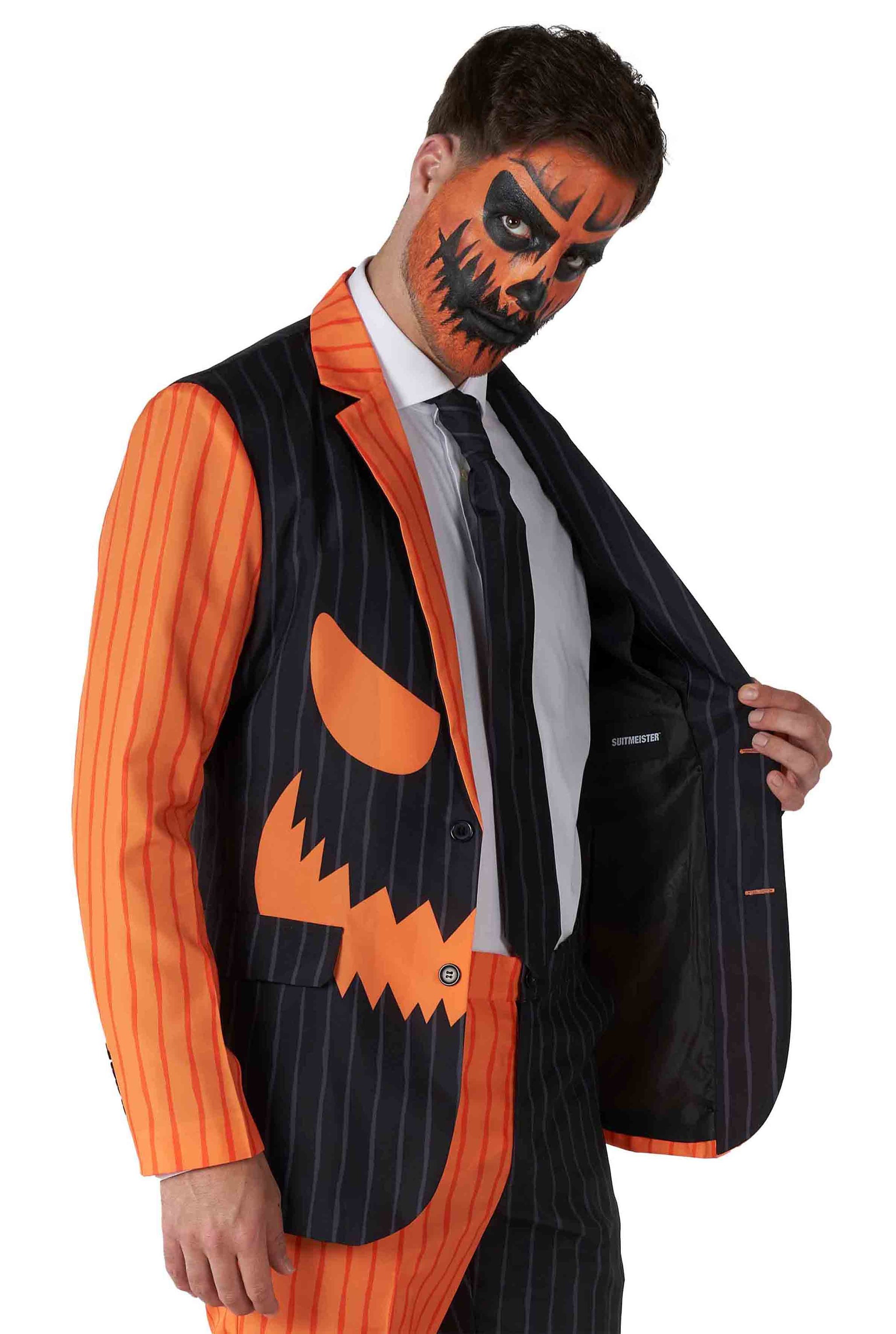 Jack-O Pinstripe Black - Halloween suit