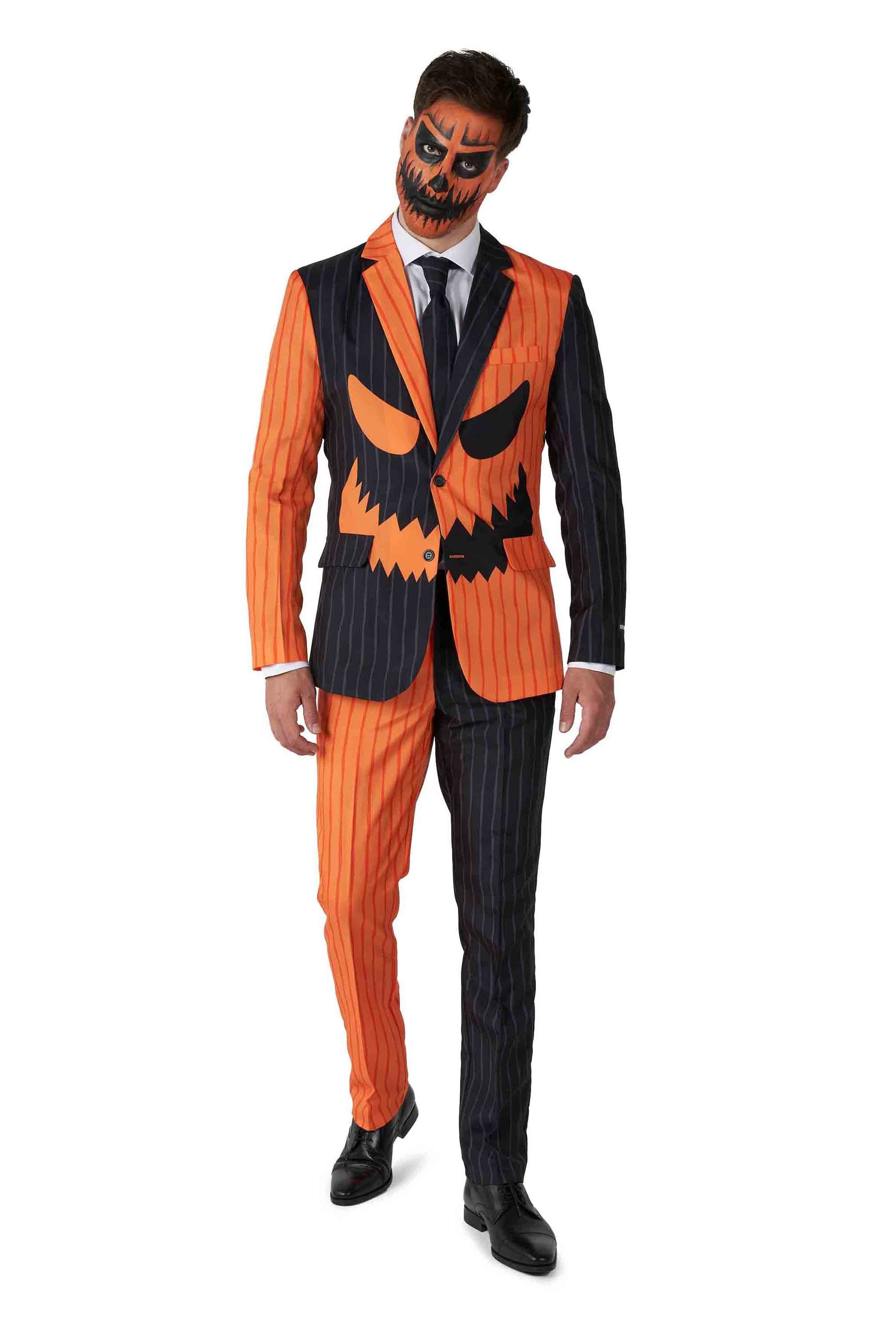 Jack-O Pinstripe Black - Halloween suit
