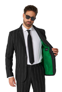 Oversized Pinstripe Black