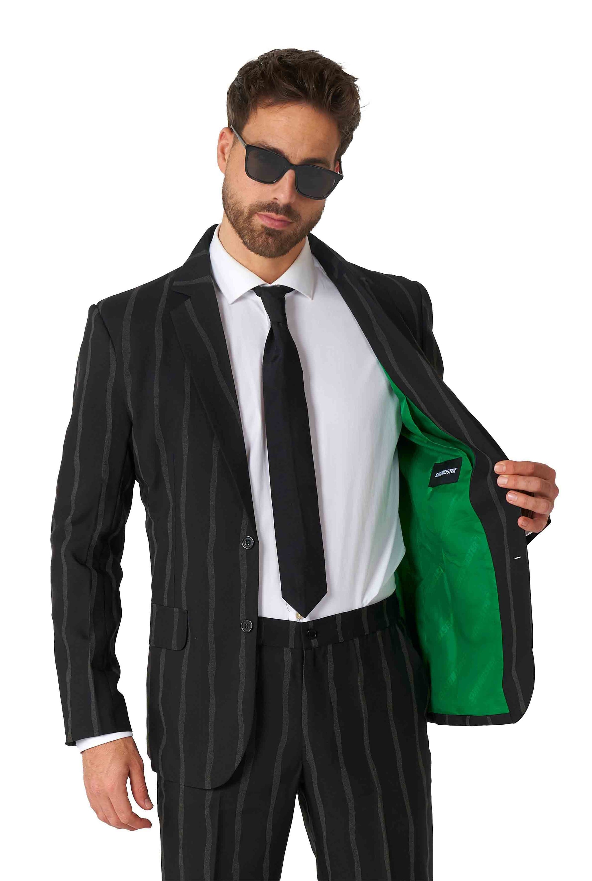 Oversized Pinstripe Black