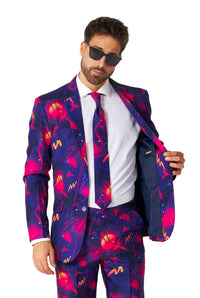 Retro Neon Navy - Carnival suit
