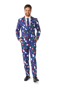 Christmas Snowman Blue