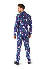 Christmas Snowman Blue