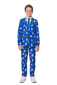 Christmas Suit Blue Snowman