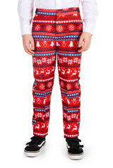 Nordic Pixel Red - Christmas suit