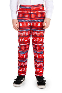 Nordic Pixel Red - Christmas suit