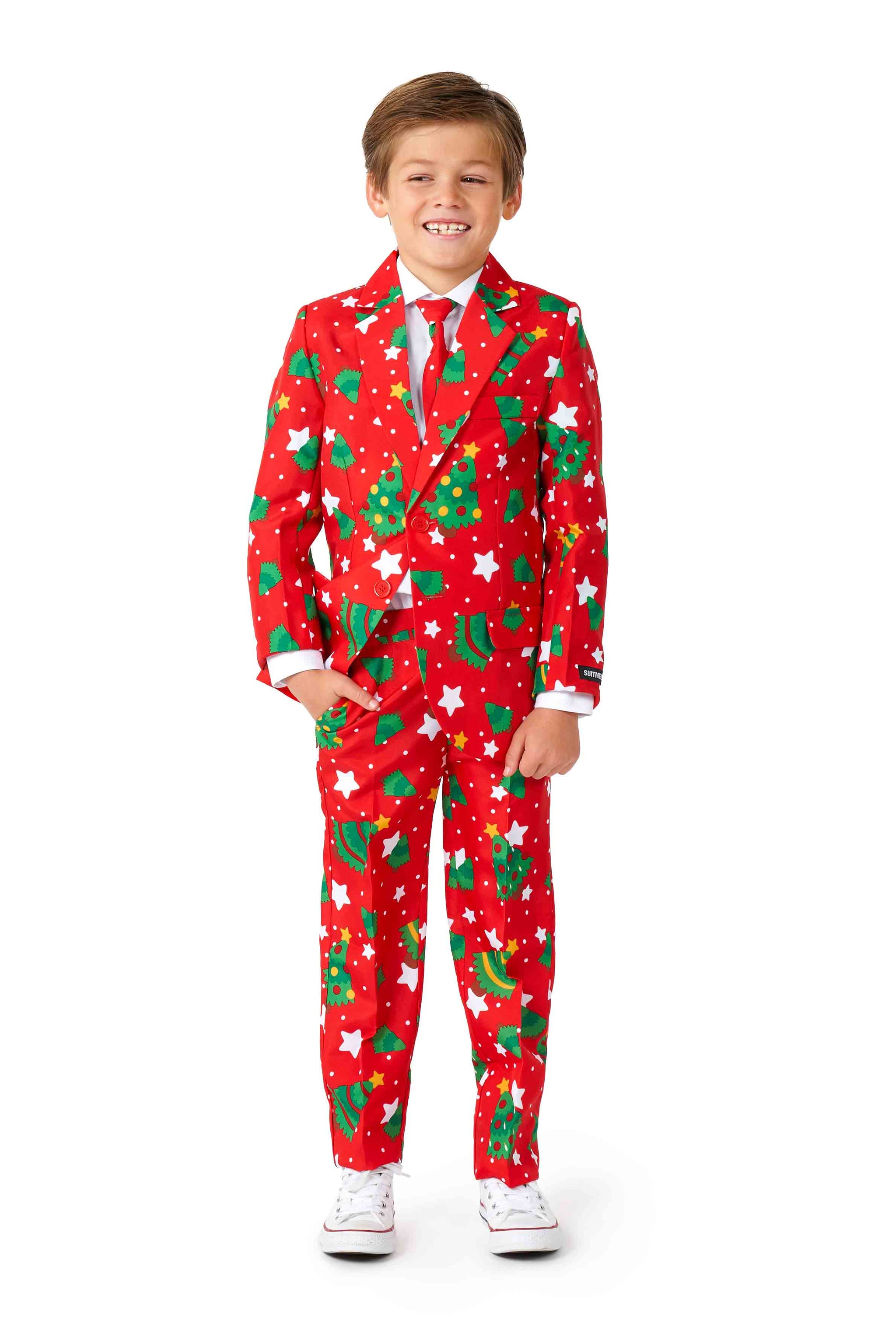 Christmas Trees Stars Red - Christmas suit