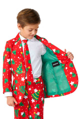 Christmas Trees Stars Red - Christmas suit