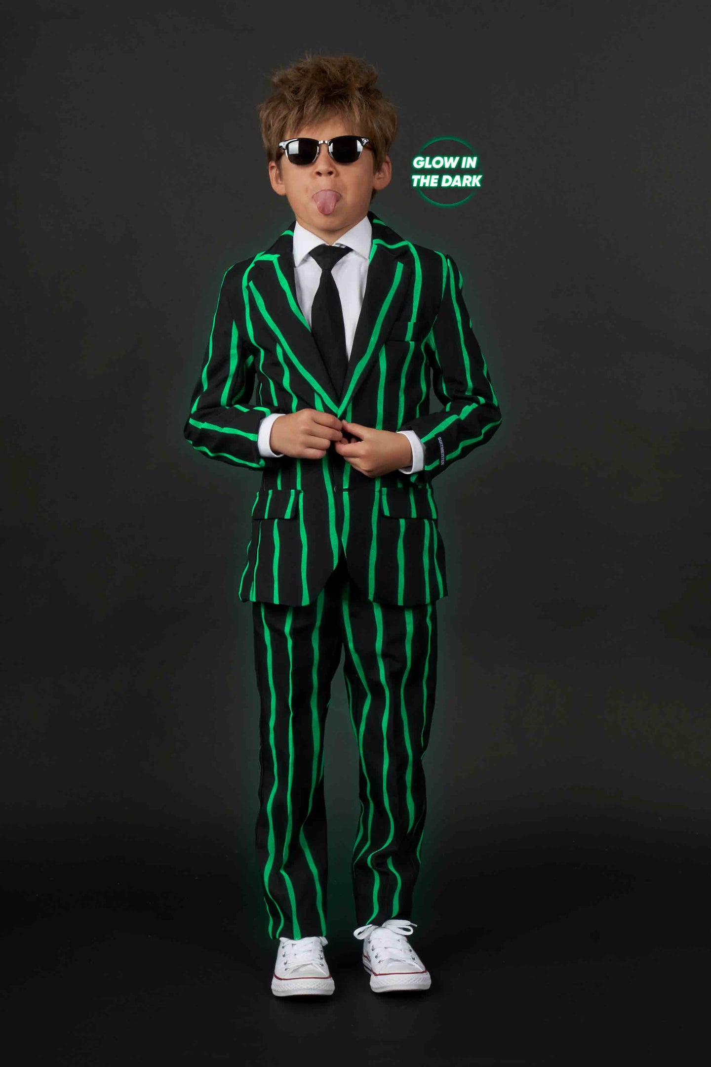 Oversized Pinstripe Black
