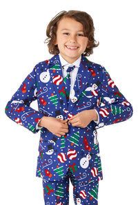 Christmas Snowman Blue - Christmas suit