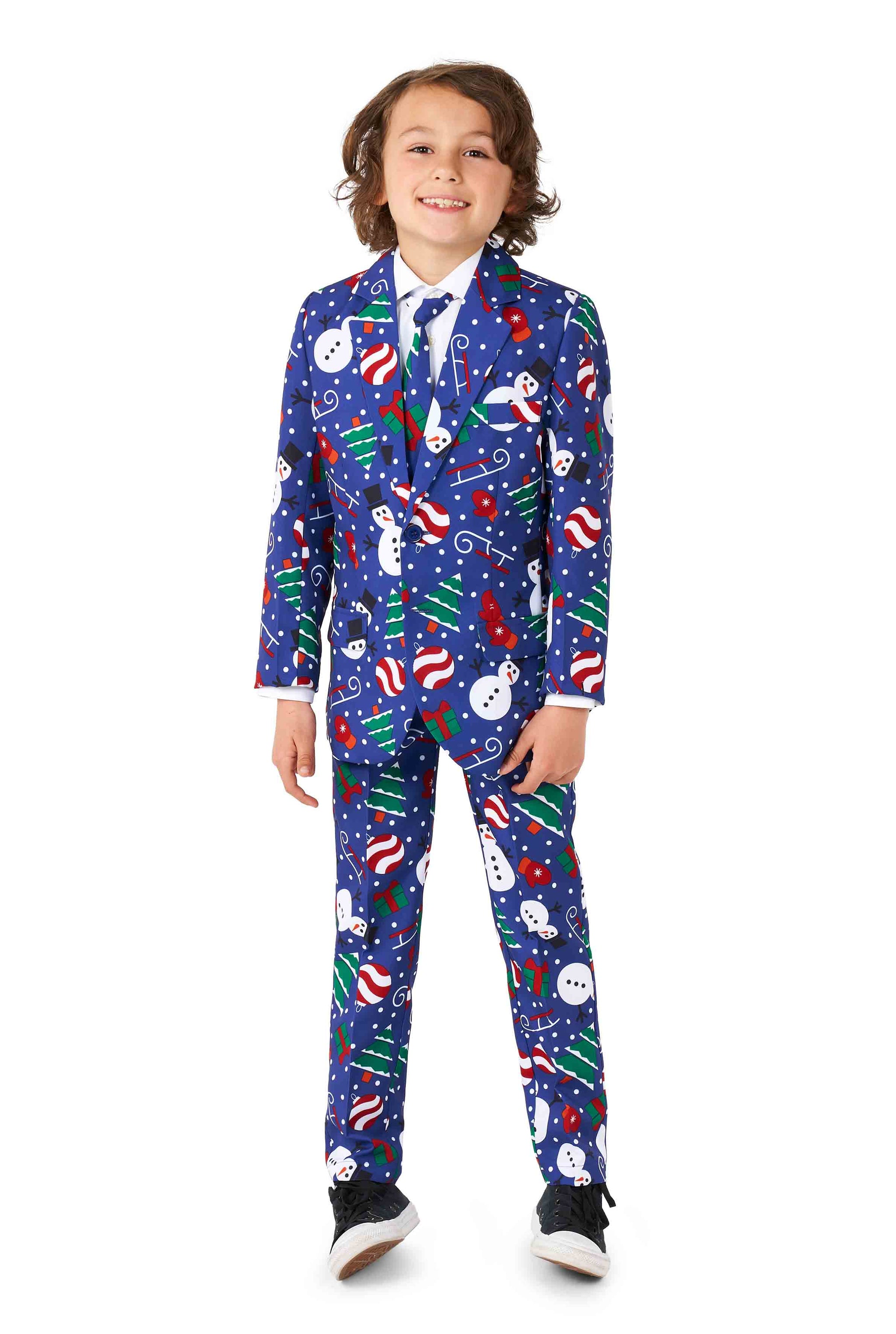 Christmas Snowman Blue - Christmas suit
