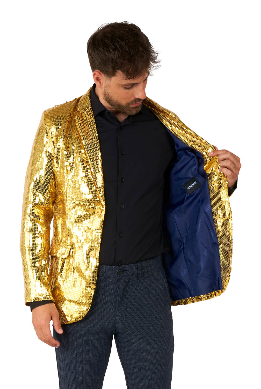 Sequins Blazer Gold