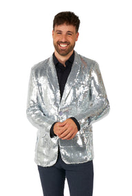 Sequins Blazer Silver