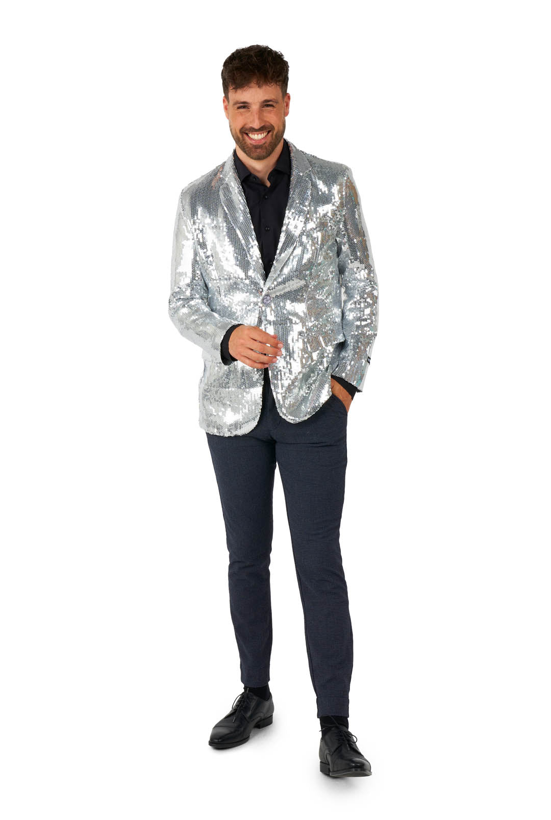 Sequins Blazer Silver