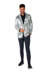 Sequins Blazer Silver