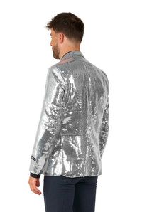 Sequins Blazer Silver