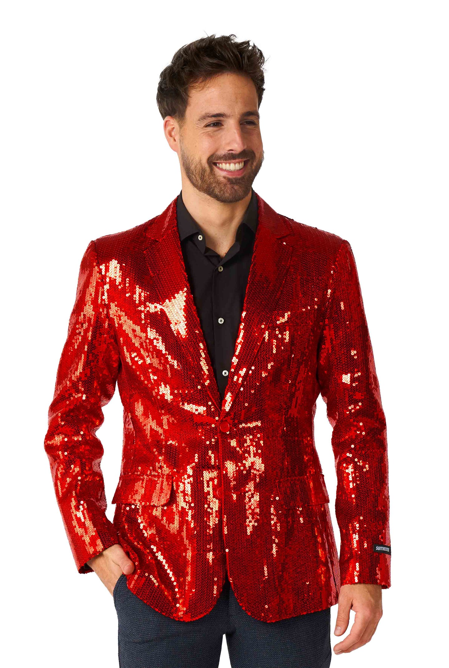 Sequins Blazer Red