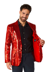 Sequins Blazer Red