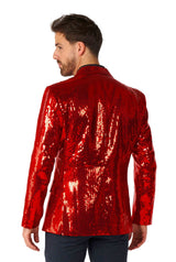 Sequins Blazer Red