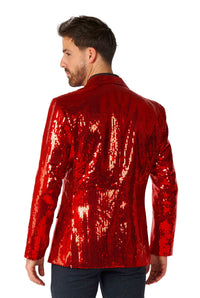 Sequins Blazer Red