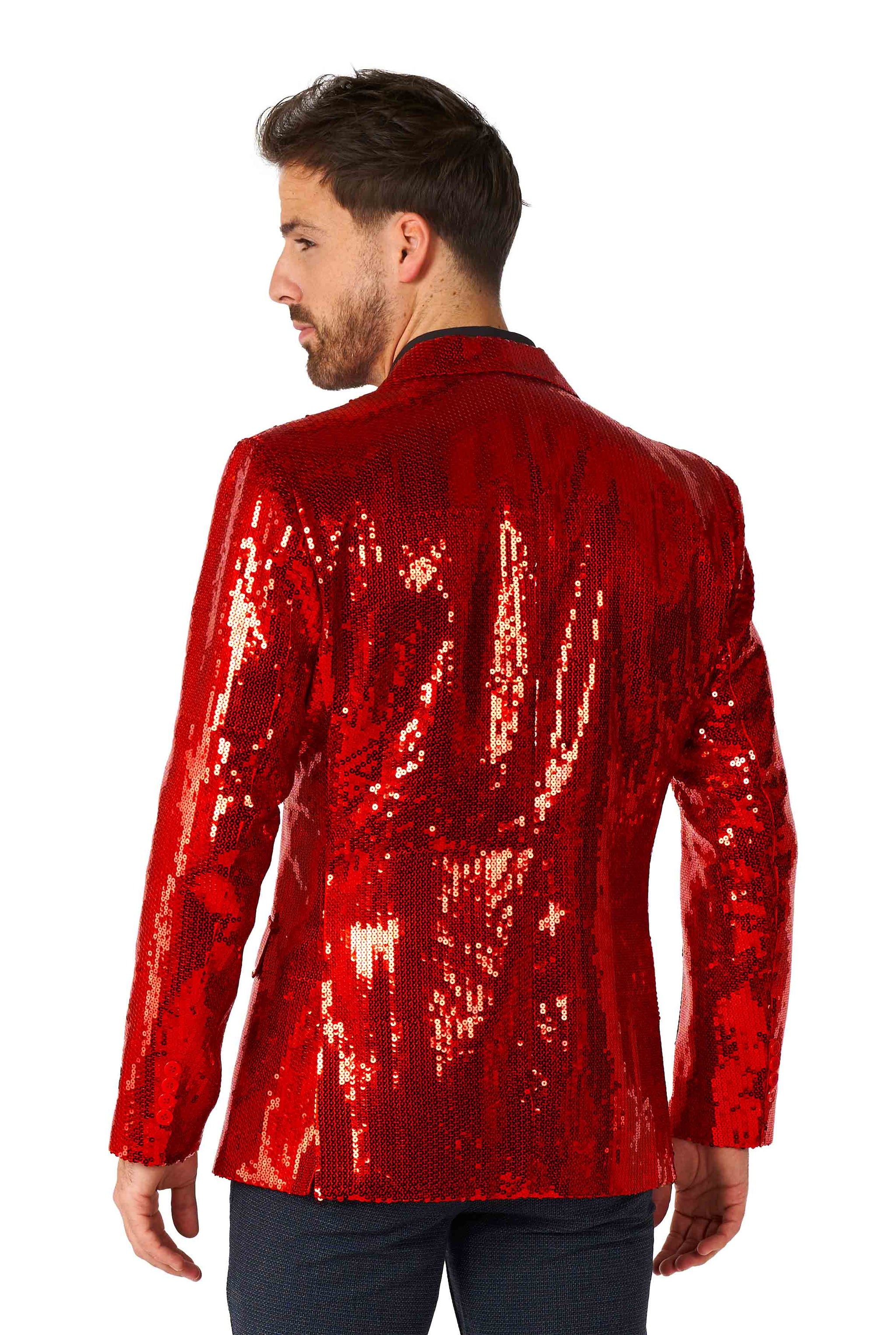 Sequins Blazer Red