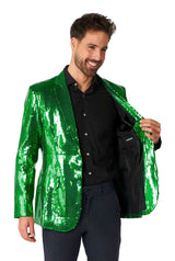 Sequins Blazer Green