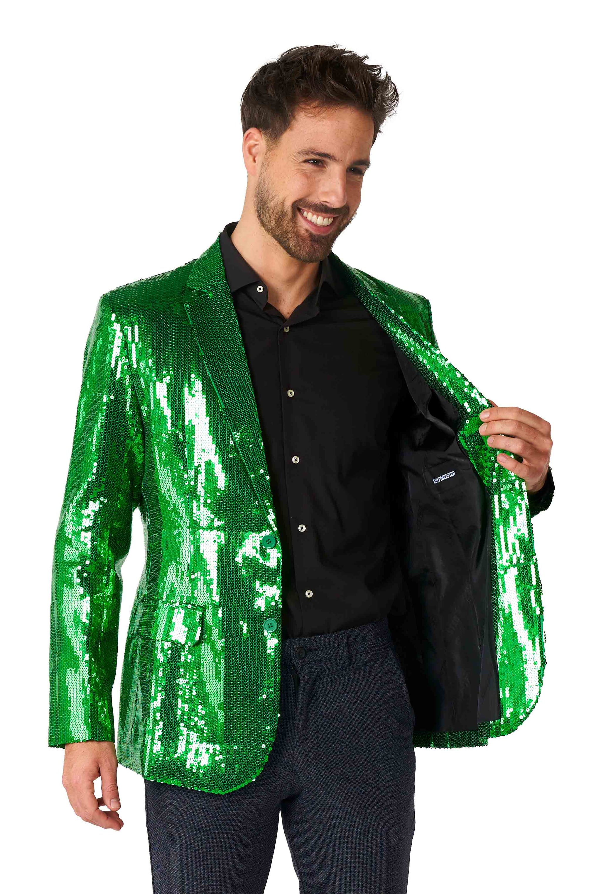 Sequins Blazer Green