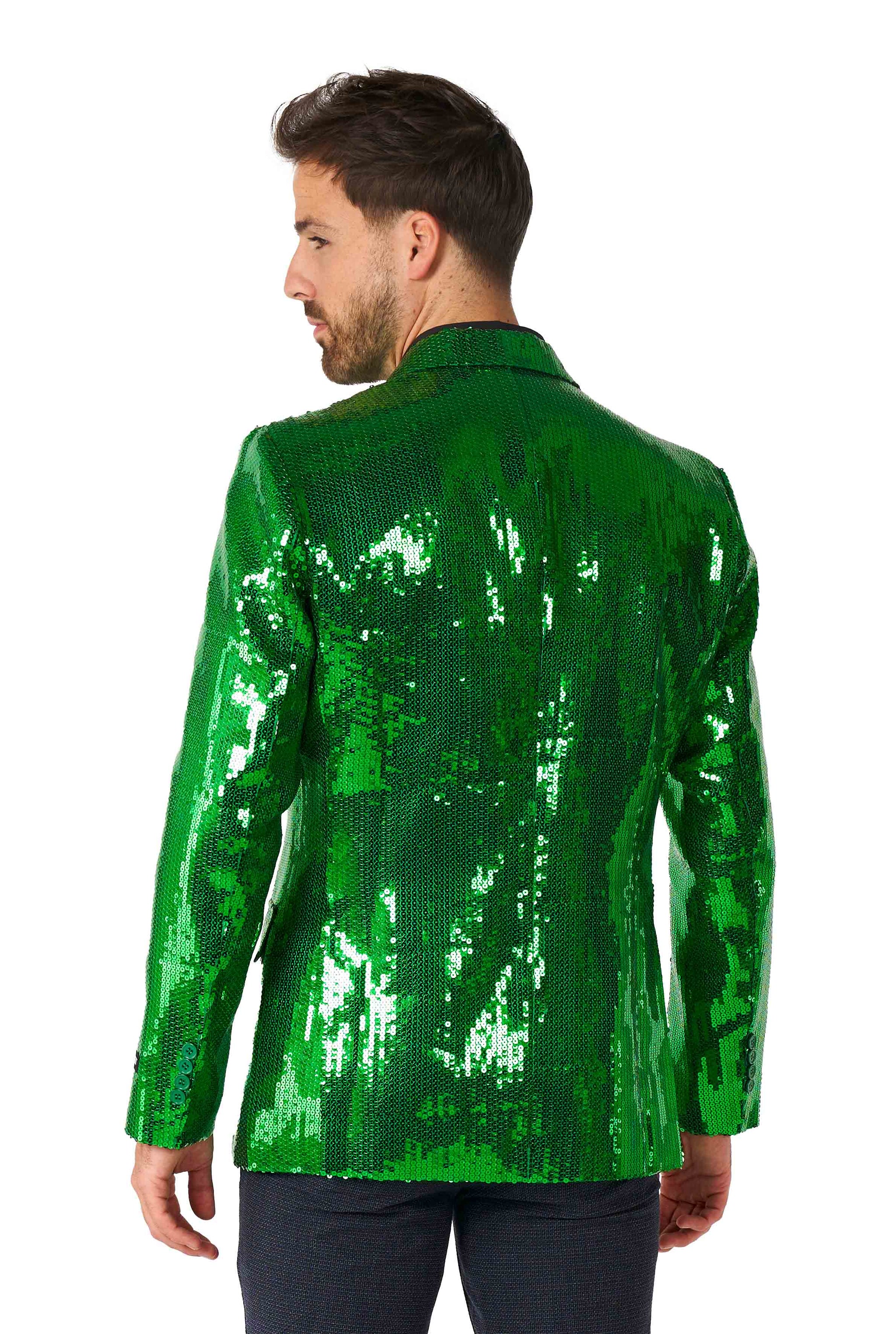 Sequins Blazer Green