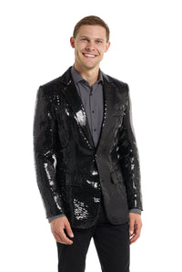 Sequin Blazer Black