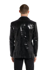 Sequin Blazer Black
