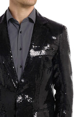 Sequin Blazer Black