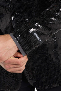Sequin Blazer Black