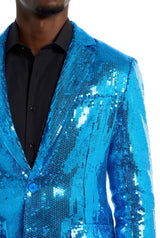 Sequins Blue Blazer