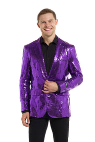 Sequins Blazer Purple