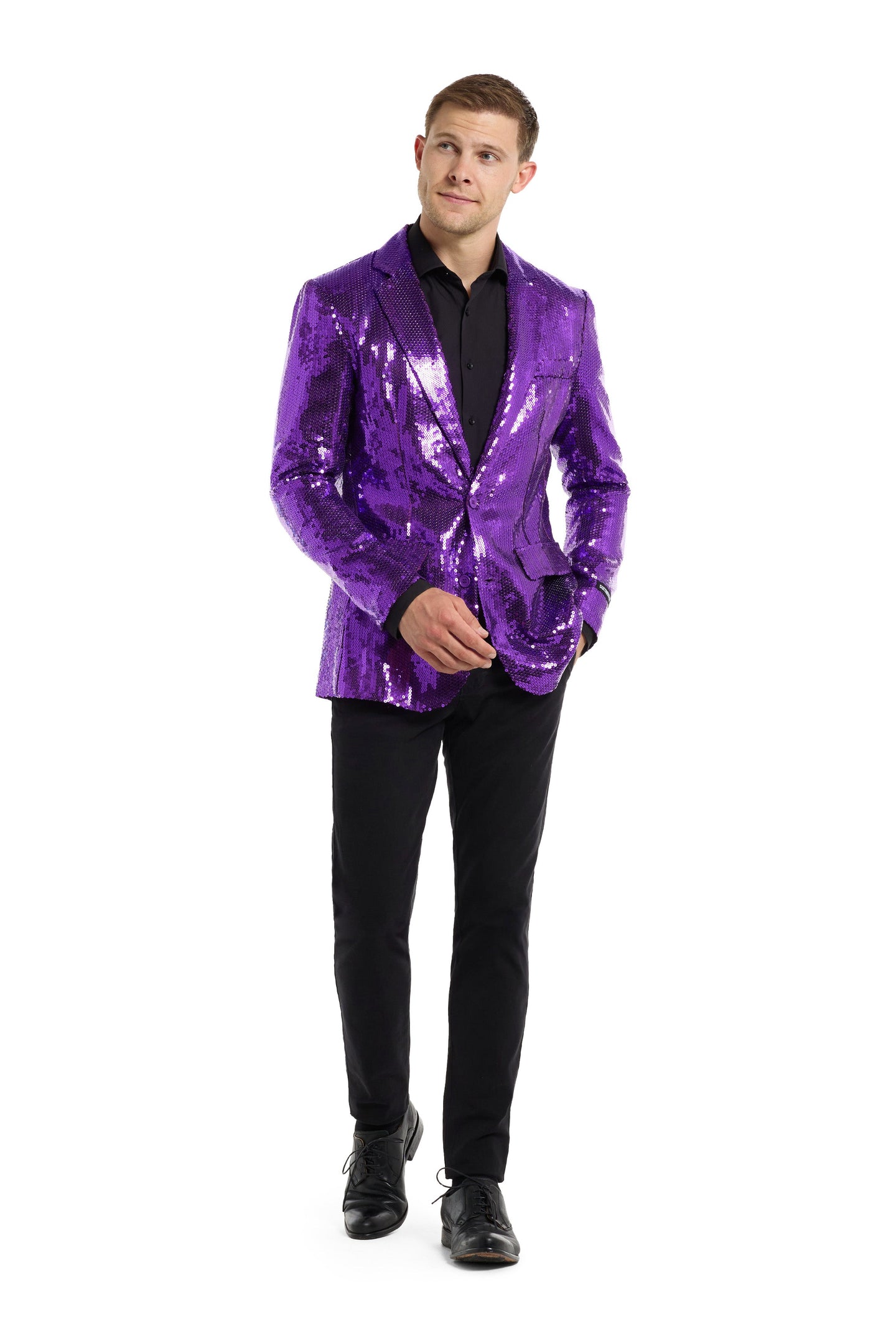 Sequins Blazer Purple