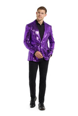 Sequins Blazer Purple