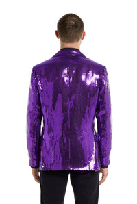 Sequins Blazer Purple