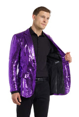 Sequins Blazer Purple