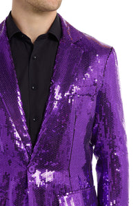 Sequins Blazer Purple