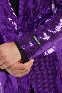 Sequins Blazer Purple